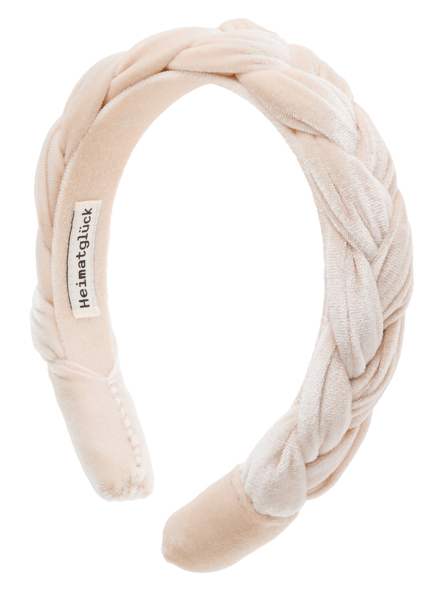 Haarreif geflochten beige